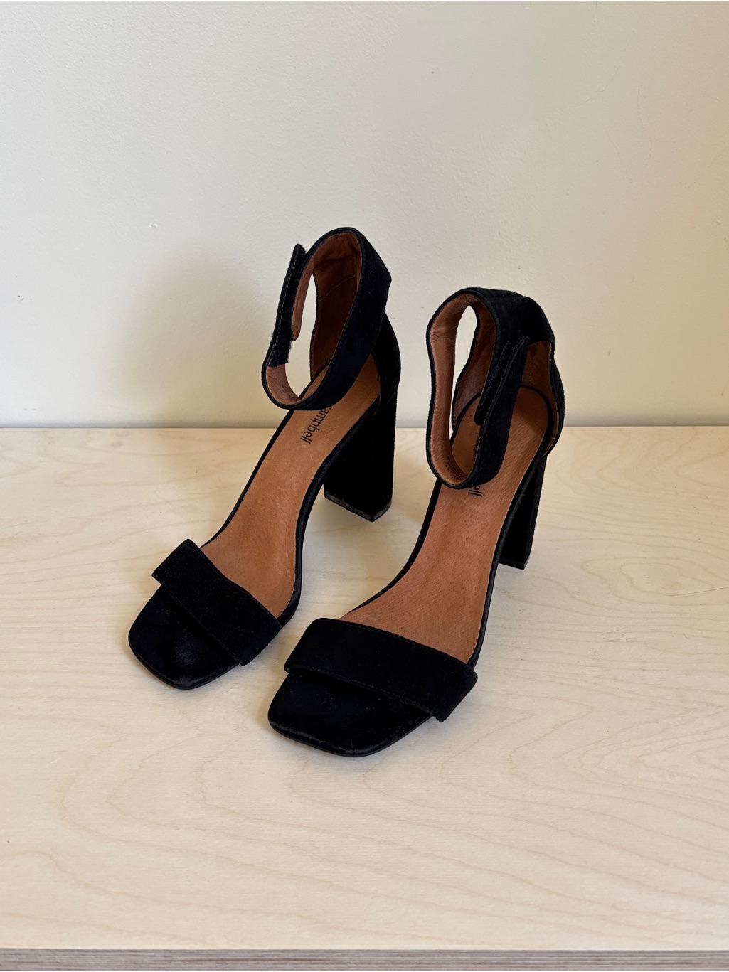 Jeffrey Campbell Hovely Black Suede Block Heels Size 7.5